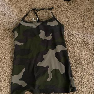 Aerie Offline Camo built in bra tank top